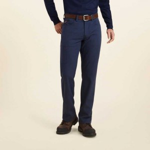 Ariat FR M4 Relaxed Crossfire Straight Pant Navy | 609FDVQCL