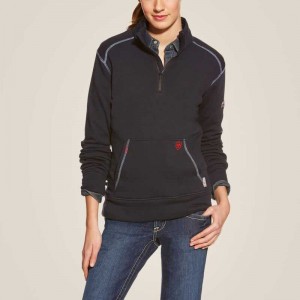 Ariat FR Polartec Fleece 1/4 Zip Top Navy | 693XGUOJC