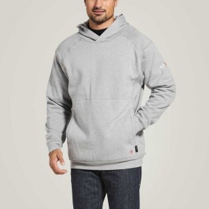 Ariat FR Rev Pullover Hoodie Silver | 640IMZPNX