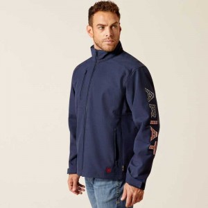 Ariat FR Team Logo Softshell Jacket Navy | 983TZVIGM