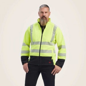 Ariat FR Vernon Hi-Vis Softshell Jacket Yellow | 954ZYJSVN