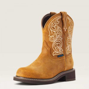 Ariat Fatbaby Heritage Waterproof Western Boot Brown | 612FDUXZI