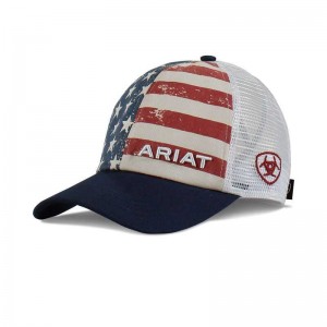 Ariat Flag Print Cap Multicolor | 205DNQRFU