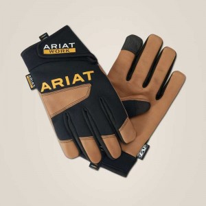 Ariat FlexPro Waterproof Work Glove Brown / Black | 920QSOPUV