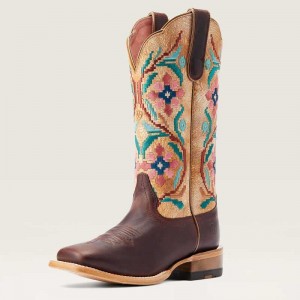 Ariat Frontier Daniella Western Boot Brown | 329MCUERJ