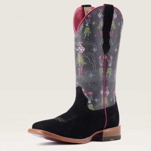 Ariat Frontier Western Aloha Western Boot Black | 915ZINVKP