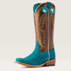 Ariat Futurity Boon Western Boot Ancient Turq Roughout | 873WNQSMJ