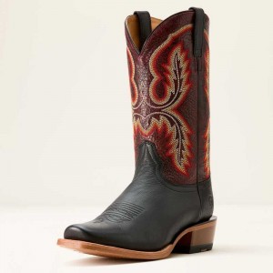 Ariat Futurity Cashout Cowboy Boot Black / Dark Red | 027QDUXSL