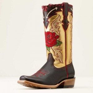 Ariat Futurity Rodeo Quincy Western Boot Toffee Crunch|range Riding Ruby | 549AXKJFZ