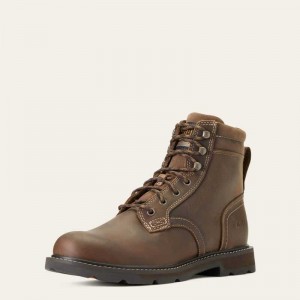 Ariat Groundbreaker 6' Work Boot Brown | 980SOMWKN