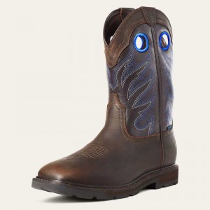 Ariat Groundwork Waterproof Work Boot Dark Brown | 261JMSDEI