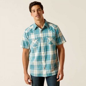 Ariat Harry Retro Fit Shirt Gasoline | 650ESJYQC