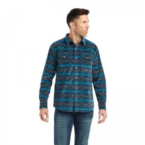 Ariat Hawkeye Corduroy Retro Fit Shirt Turquoise | 635RSUAKH