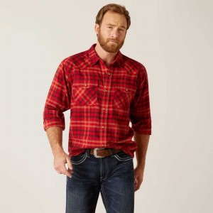 Ariat Heber Retro Fit Shirt Red | 024IGOFXK