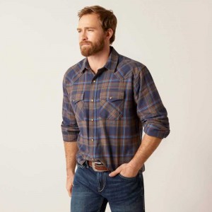 Ariat Hendrix Retro Fit Shirt Indigo | 913UGQMFL