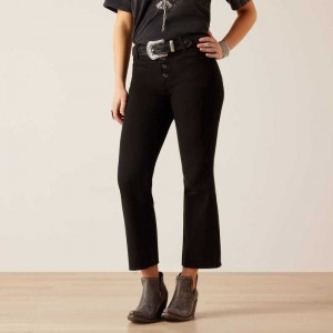 Ariat High Rise Jazmine Kick Flare Jean Black | 416DGNJEV