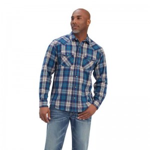 Ariat Huntleigh Retro Fit Shirt Curacoa | 381YVRKHD