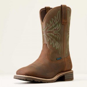 Ariat Hybrid Rancher BOA Waterproof Cowboy Boot Brown | 139QEPHGD