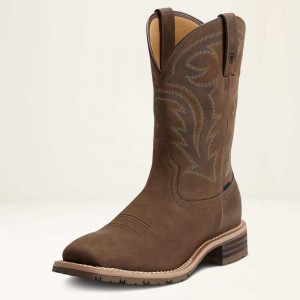 Ariat Hybrid Rancher Waterproof Western Boot Brown | 953RCDXLT