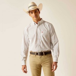 Ariat Kade Classic Fit Shirt White | 586PZLQYN