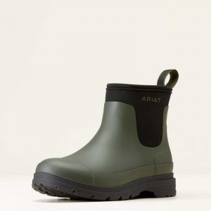 Ariat Kelmarsh Shortie Rubber Boot Dark Olive | 368RHGWKJ