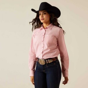 Ariat Kirby Stretch Shirt Rose Stripes | 935GCXULI