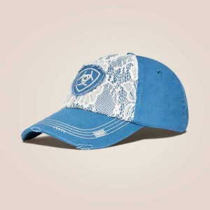 Ariat Lace Logo Velcro Back Cap Blue | 186ZIVTMG