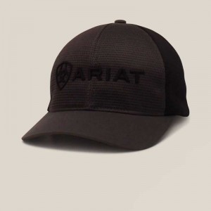 Ariat Large embossed lgoo mash cap Black | 521EYQDMZ