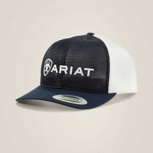 Ariat Large embossed lgoo mash cap Navy | 673XSKWRP