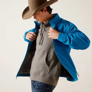 Ariat Logo 2.0 Softshell Jacket Blue | 405BREZTK