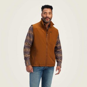 Ariat Logo 2.0 Softshell Vest Brown | 193JFELZT