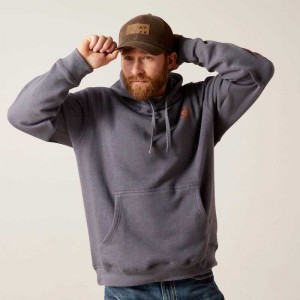 Ariat Logo Hoodie Grey | 241YWOXRP