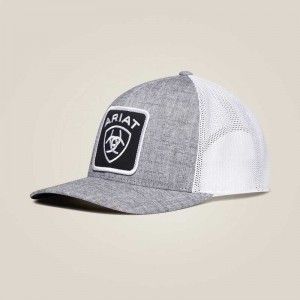 Ariat Logo Patch Cap Grey | 582LHOZQJ