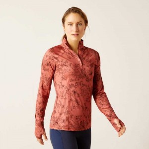 Ariat Lowell 2.0 1/4 Zip Baselayer Toile | 952VHJBAU