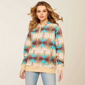 Ariat Lunas Hoodie Serrano Southwest Print | 536TVSXNY