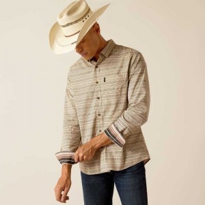 Ariat Marvin Stretch Modern Fit Shirt Sandshell | 168IBYARG