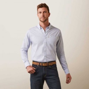 Ariat Medallion Stretch Modern Fit Shirt White | 956DJCIAQ