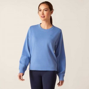 Ariat Memento Sweatshirt Blue | 698POJVTR