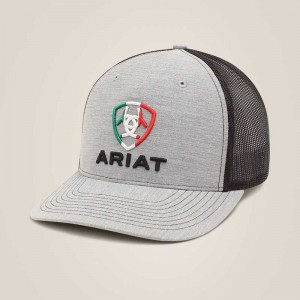 Ariat Mexico Flag Shield Cap Grey | 531ITXOZA