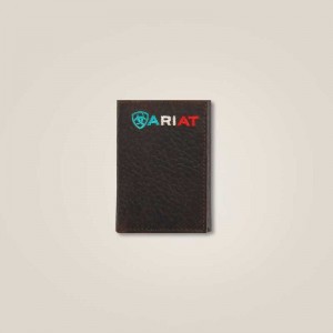 Ariat Mexico logo trifold wallet Brown | 920QFOJLX