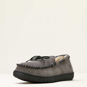 Ariat Moccasin Slipper Grey | 210GJEKCQ