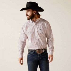 Ariat Neithan Classic Fit Shirt White | 560YQMBIG