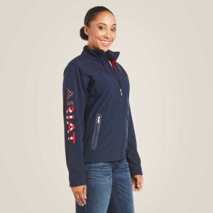 Ariat New Team Softshell Jacket Navy | 065HNFYXE