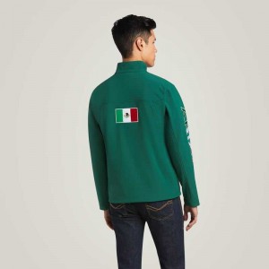 Ariat New Team Softshell MEXICO Jacket Verde | 409CVWRMI