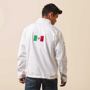 Ariat New Team Softshell MEXICO Jacket White | 185LHXBNM