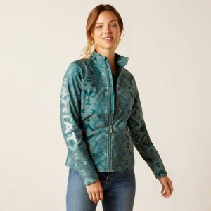 Ariat New Team Softshell Print Jacket Pinewood | 360ONWUSD