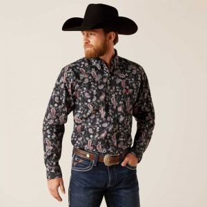 Ariat Norward Fitted Shirt Black / Black | 023SUPEAF