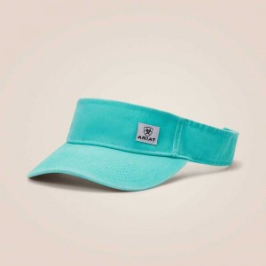 Ariat Offset Box Logo Visor Turquoise | 198EXDMOA