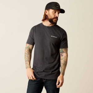 Ariat Original Lines T-Shirt Grey | 328PSKOEF