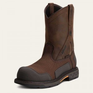 Ariat OverDrive XTR Waterproof Composite Toe Work Boot Brown | 190JLCZNQ